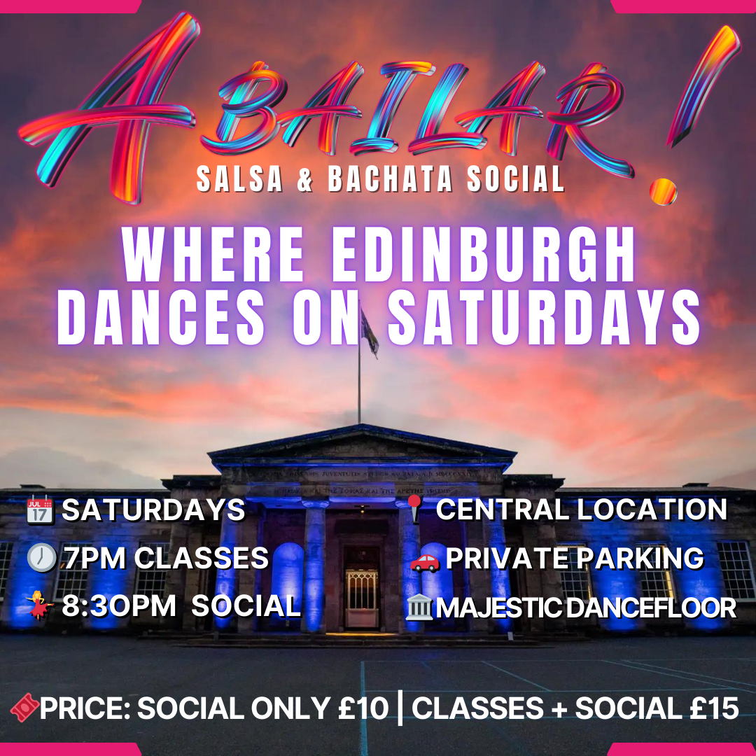 A-Bailar-latin-roots-Edinburgh atin dancers enjoying salsa and bachata at A Bailar! social dance night in Edinburgh โ colourful dance floor and vibrant atmosphere at The Edinburgh Academy.