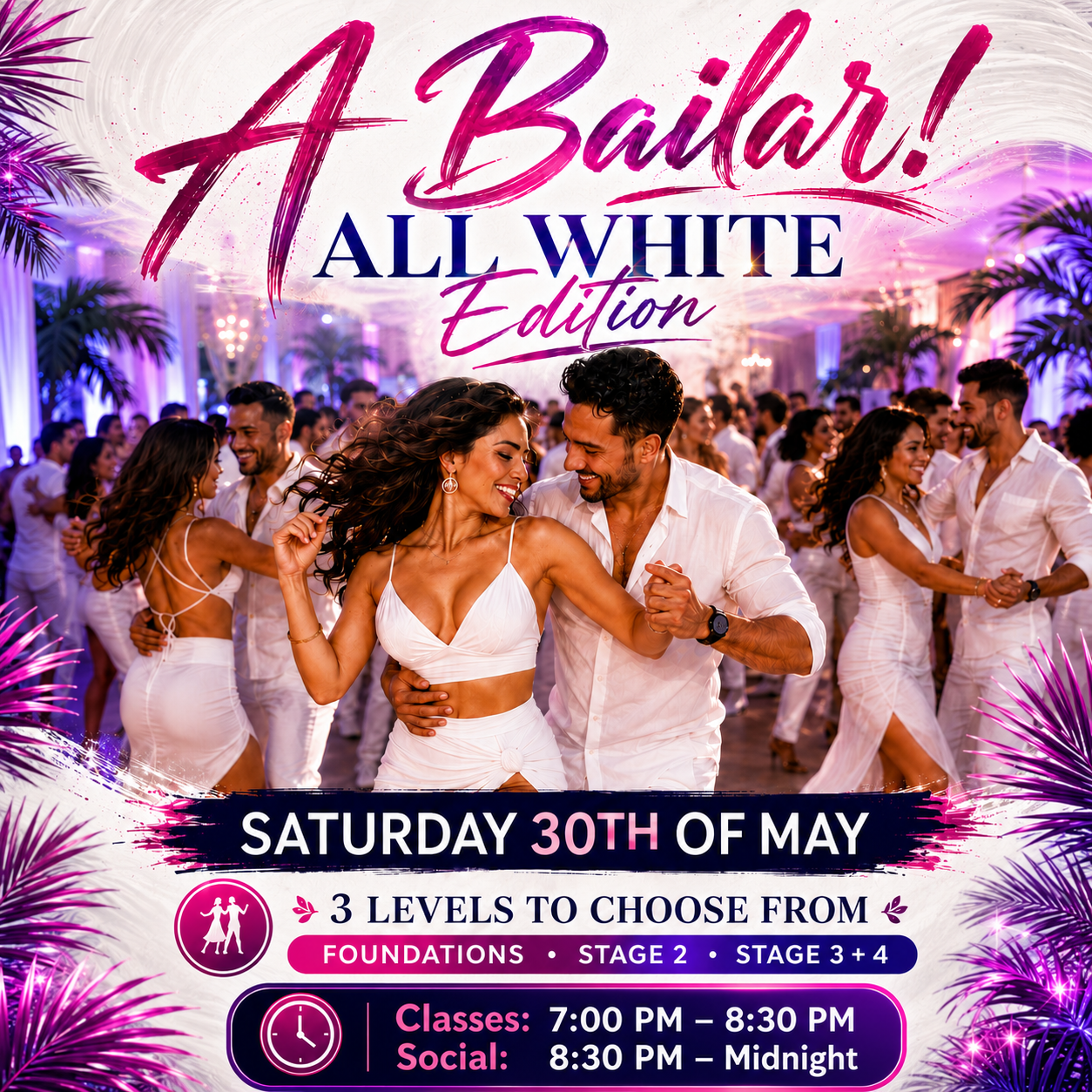 ABailar!WhiteParty A Baila! Salsa and Bachata Party Edinburgh Latin Roots